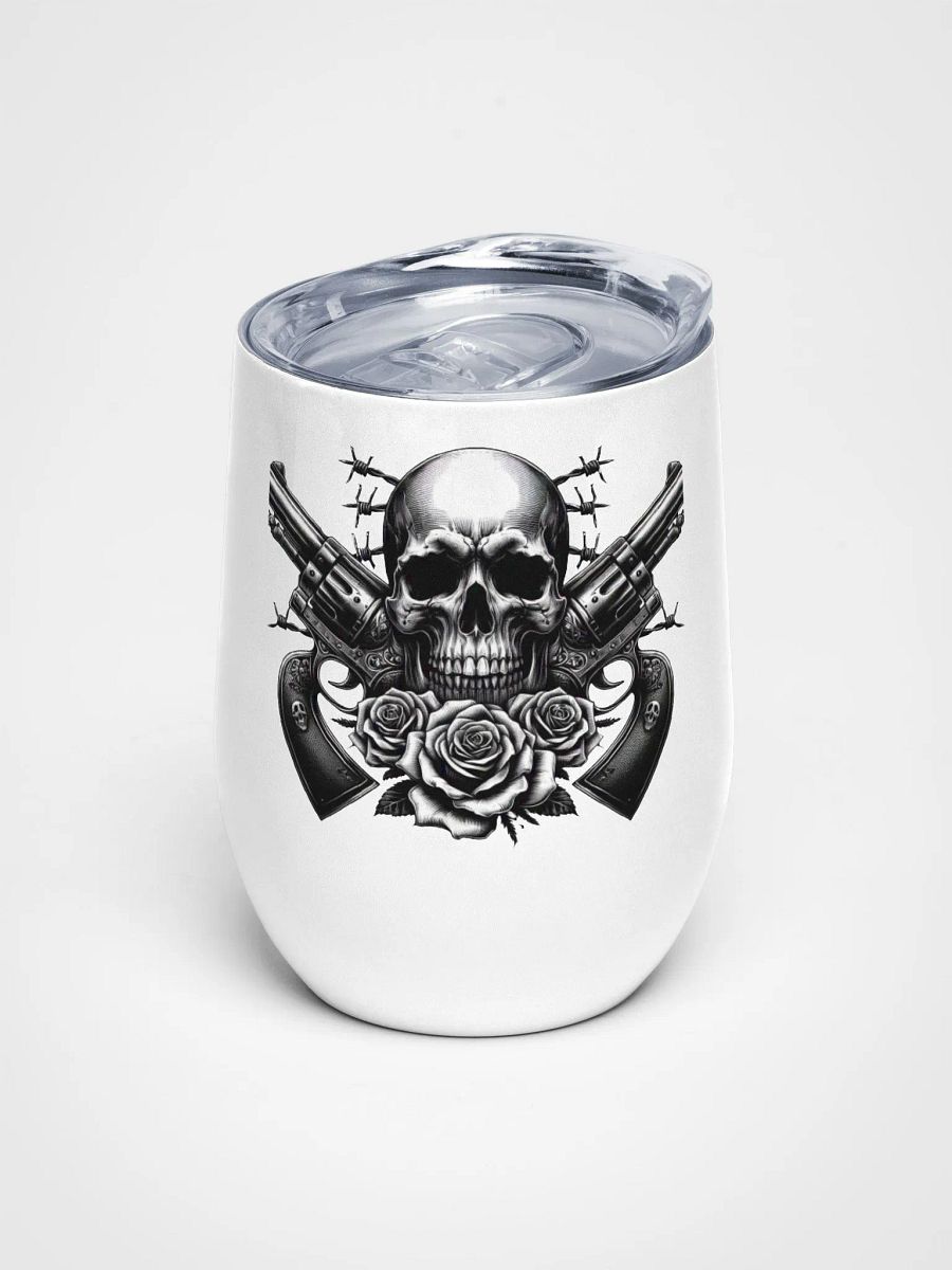 Gothic Revolver Rose Wine Tumbler product image (1)