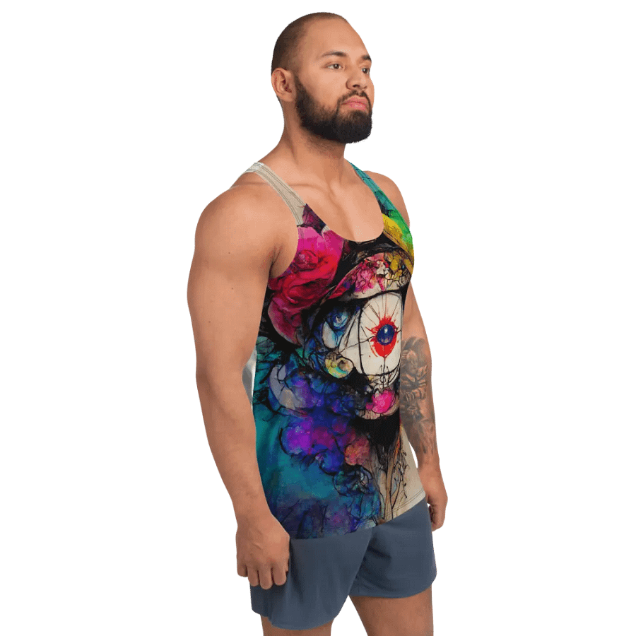 Eye of the Garden All-Over Tank Top unisex, flowy product image (3)
