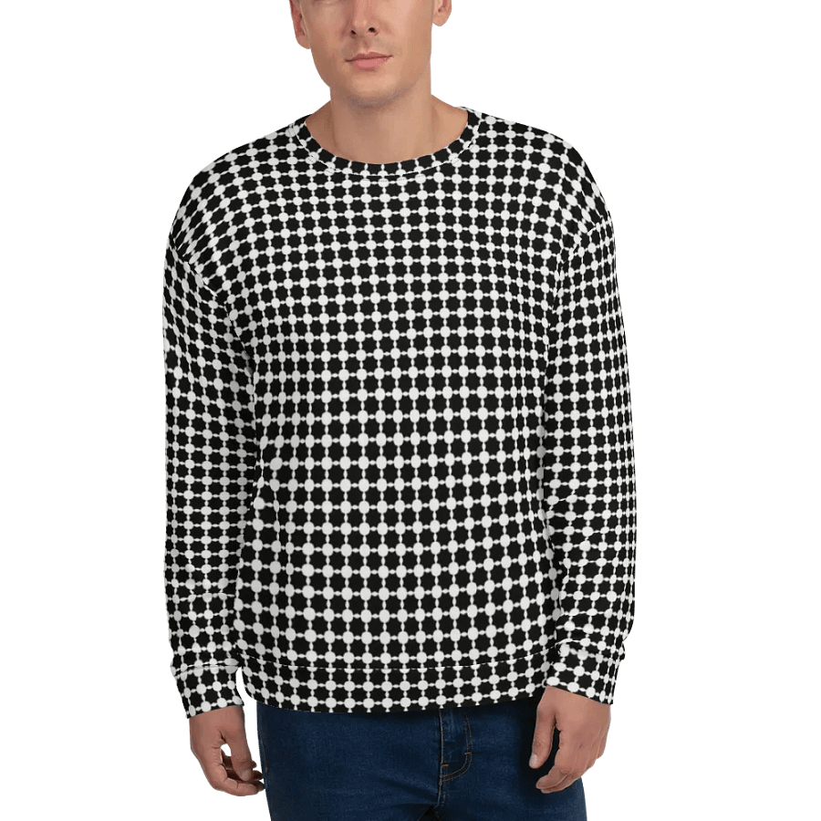Abstract Black and White Chain Unisex Sweatshirt product image (6)