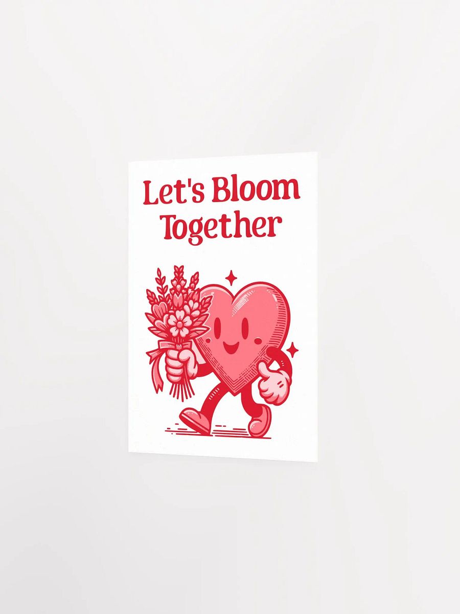 Let's Bloom Together Heart Mascot Retro Art Print product image (12)