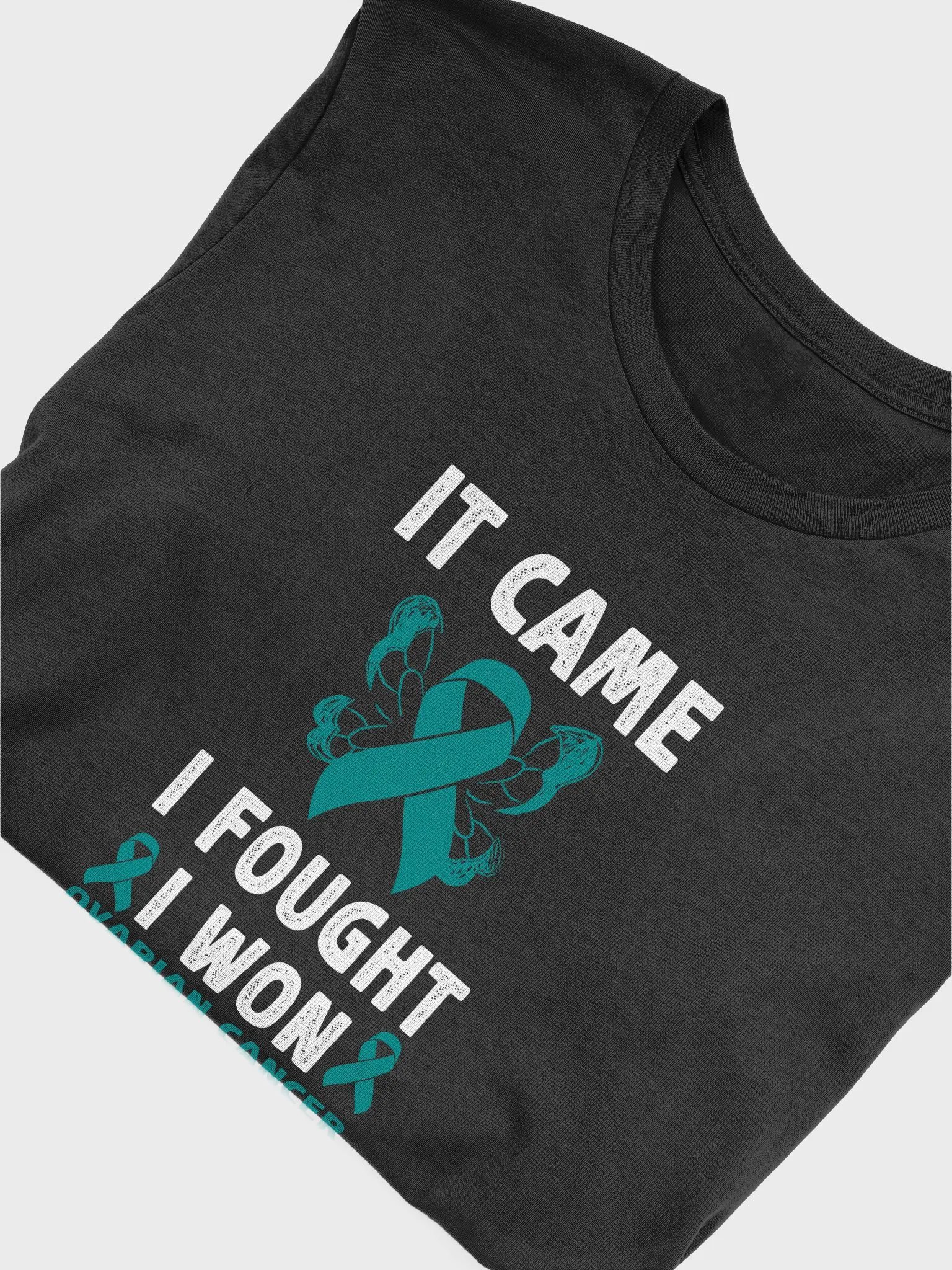 It Came We Fought I Won Ovarian Cancer Survivor Shirt | Awareness Ribbon Survivor T-Shirt product image (5)