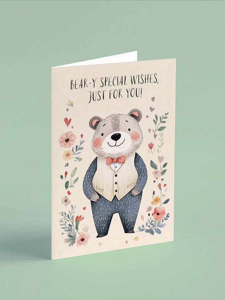 Bear-y Special Wishes-Adorable Greeting Card product image (2)