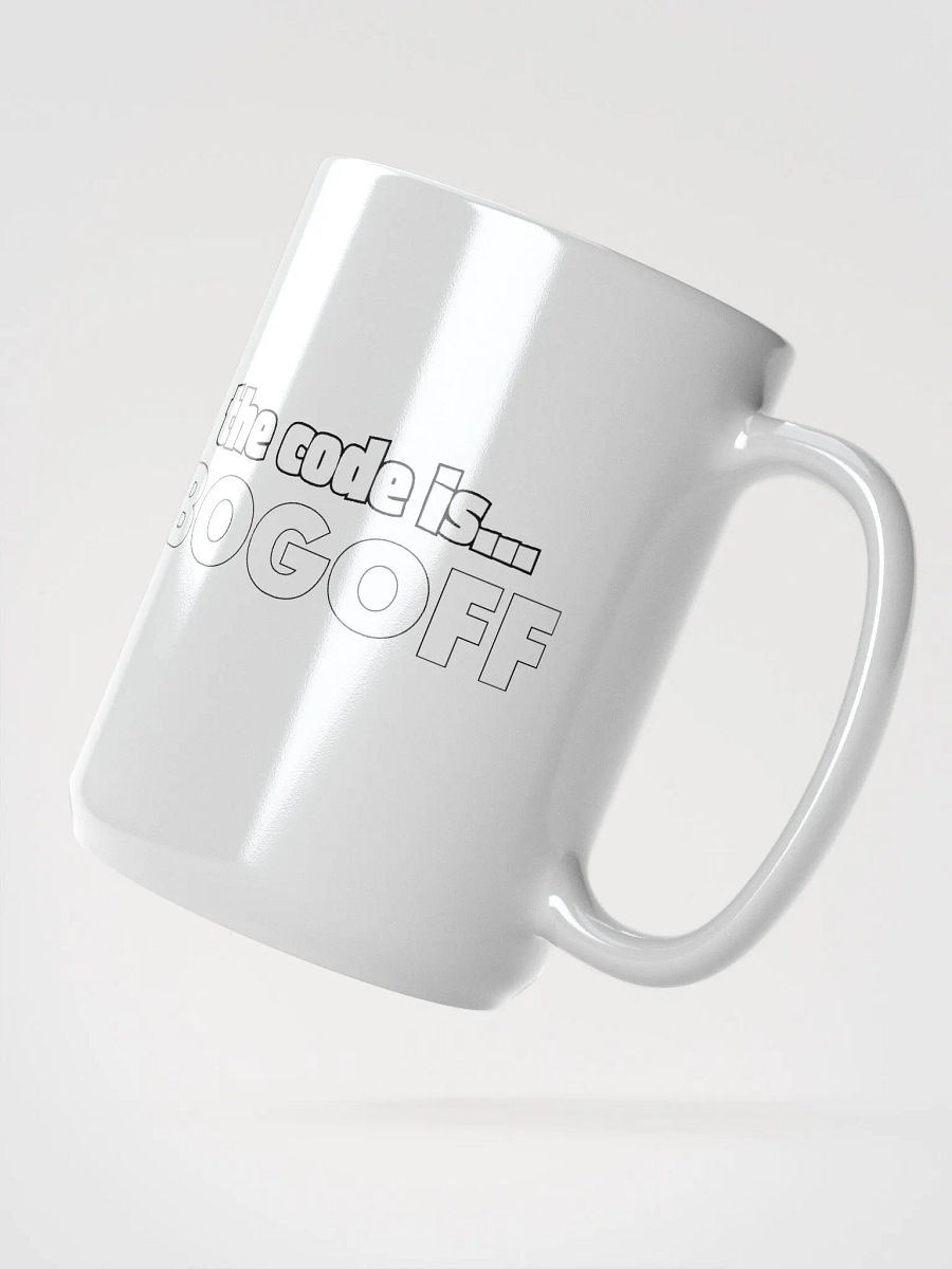 BOGOFF Logo White Glossy Mug product image (2)
