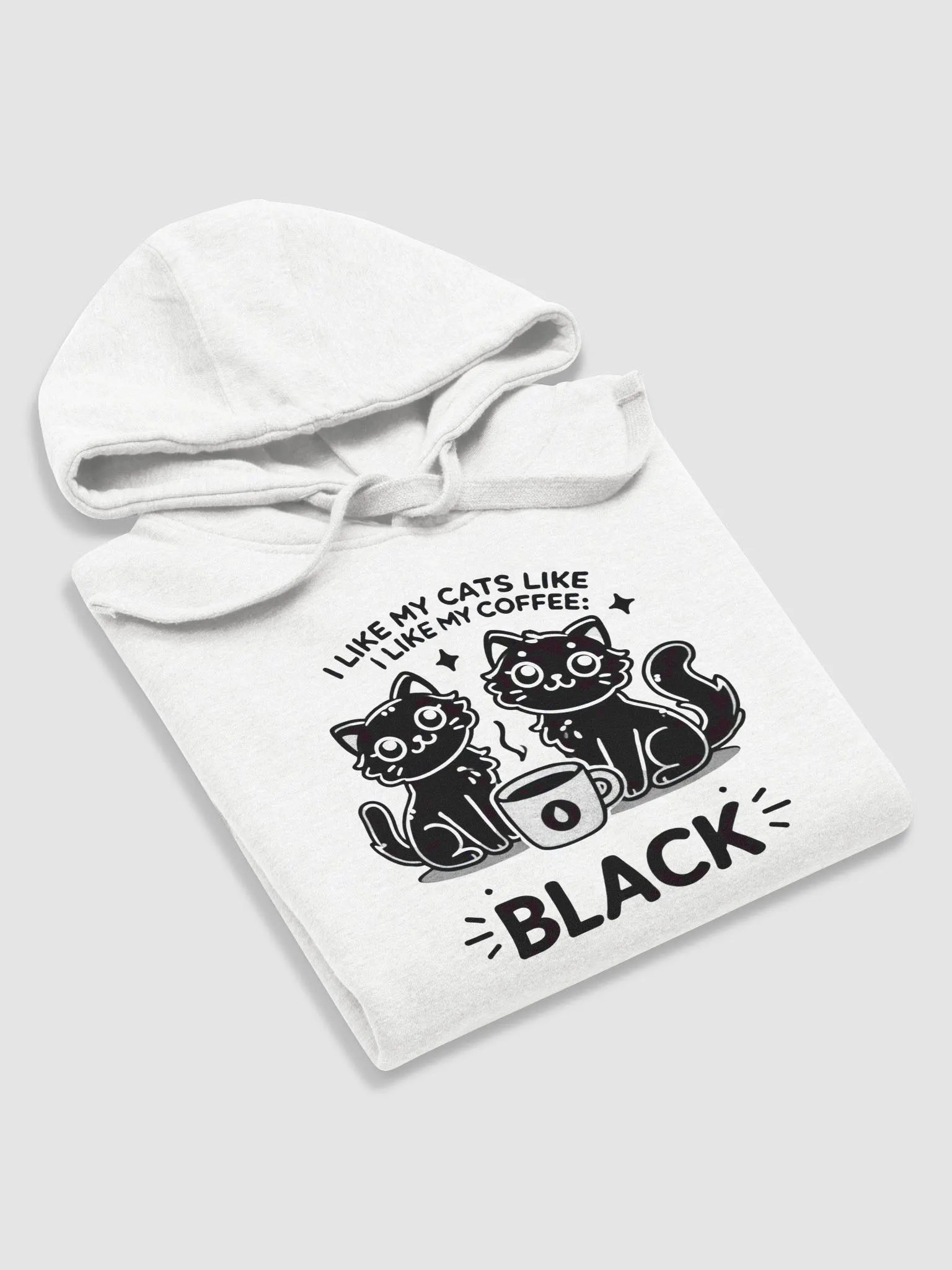 I Like My Cats Like My Coffee: Black - Hoodie product image (5)