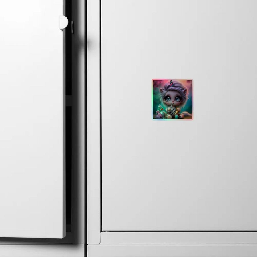 Whimsical Cat Unicorn Holographic Sticker Sheet product image (4)
