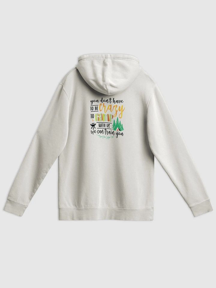 You don’t have to be crazy to camp with us. Vintage Washed Out Hoodie Set product image (2)