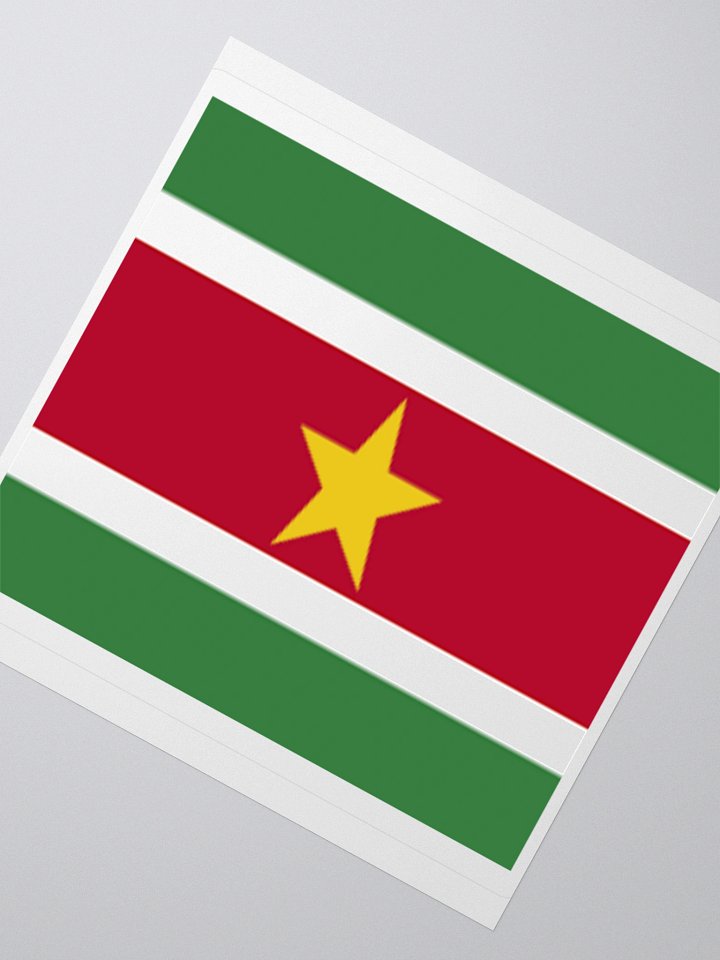 Exclusive Suriname Flag Kiss-Cut Stickers - High-Quality Vinyl, Multiple Sizes product image (4)