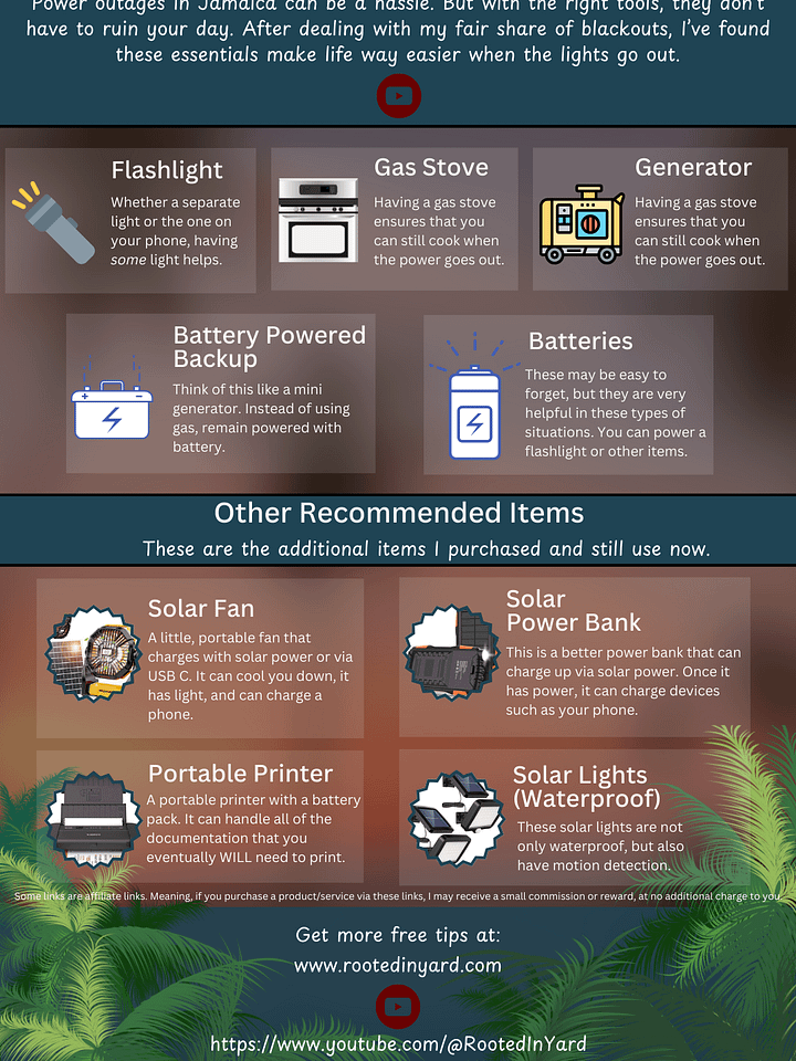 Jamaica Power Outage Cheat Sheet product image (2)