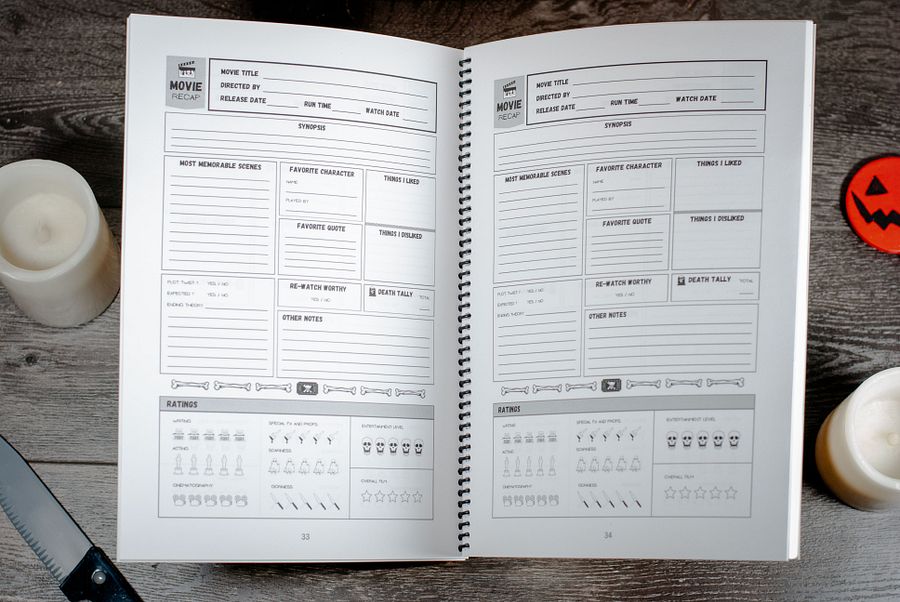 Horror Movies Recap Book | Movie Review & Log Book for Horror Fans product image (3)
