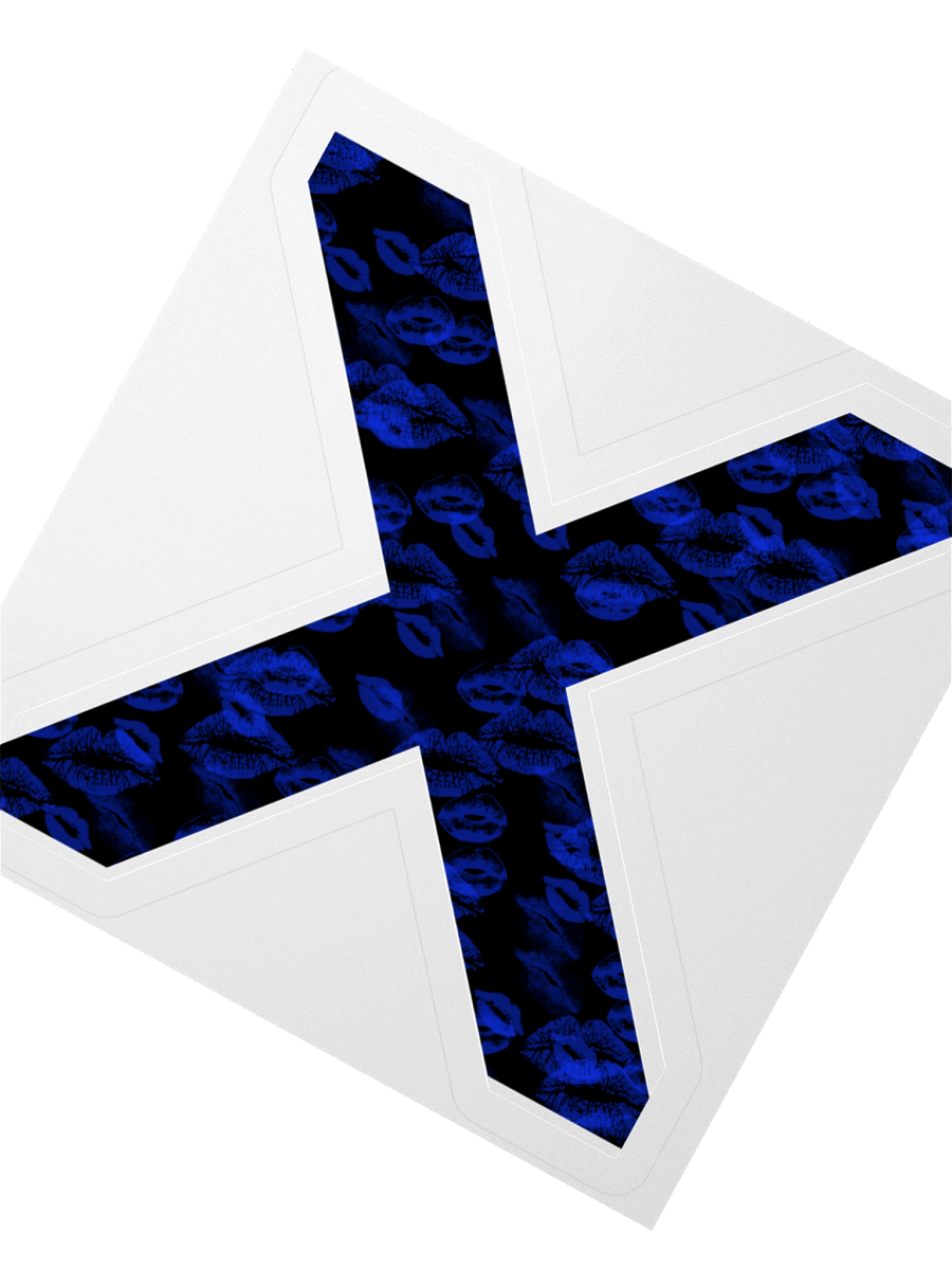 Black X Blue Lipstick Kisses | Kiss-cut Sticker product image (2)
