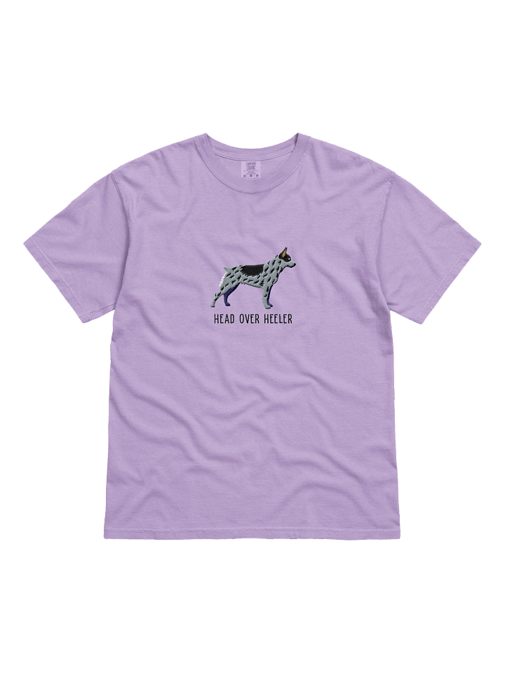 Head Over Heeler T-Shirt(Embroidered) of an Australian Cattle Dog(Blue Heeler, Docked Tail) product image (31)