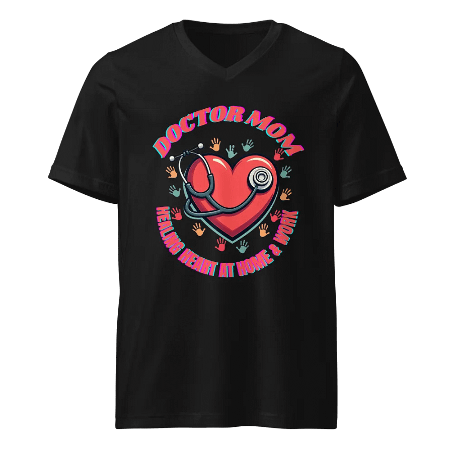 Healing Heart Doctor Mom V-Neck Tee product image (1)