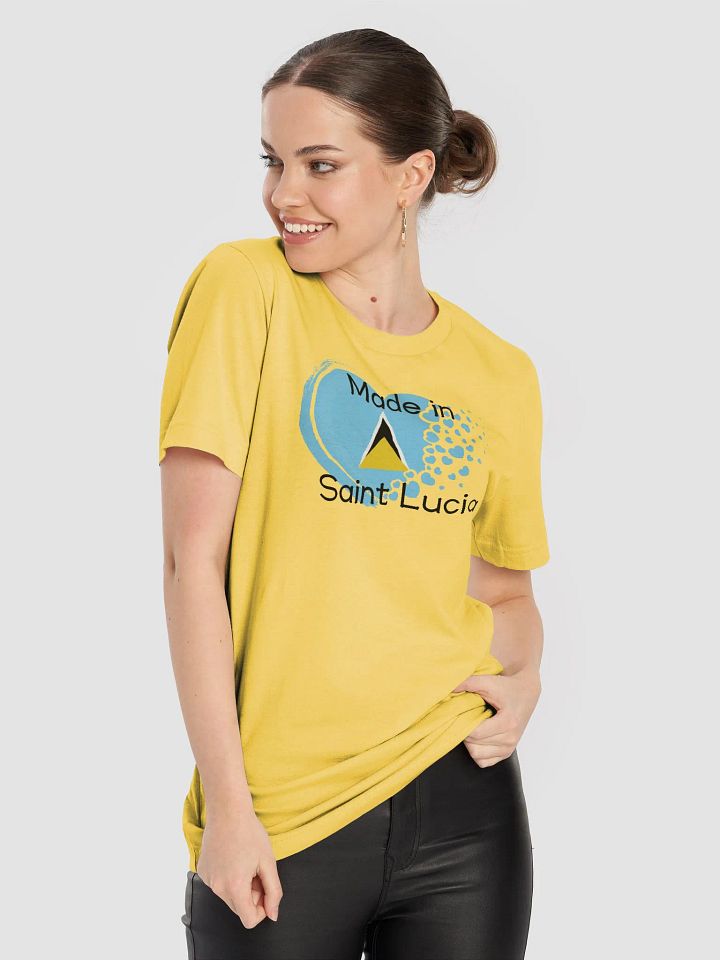 Made in Saint Lucia Pixel Heart Distress T-Shirt product image (82)