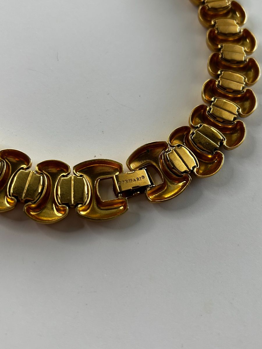 Vintage Trifari Gold Tone Choker Necklace product image (6)
