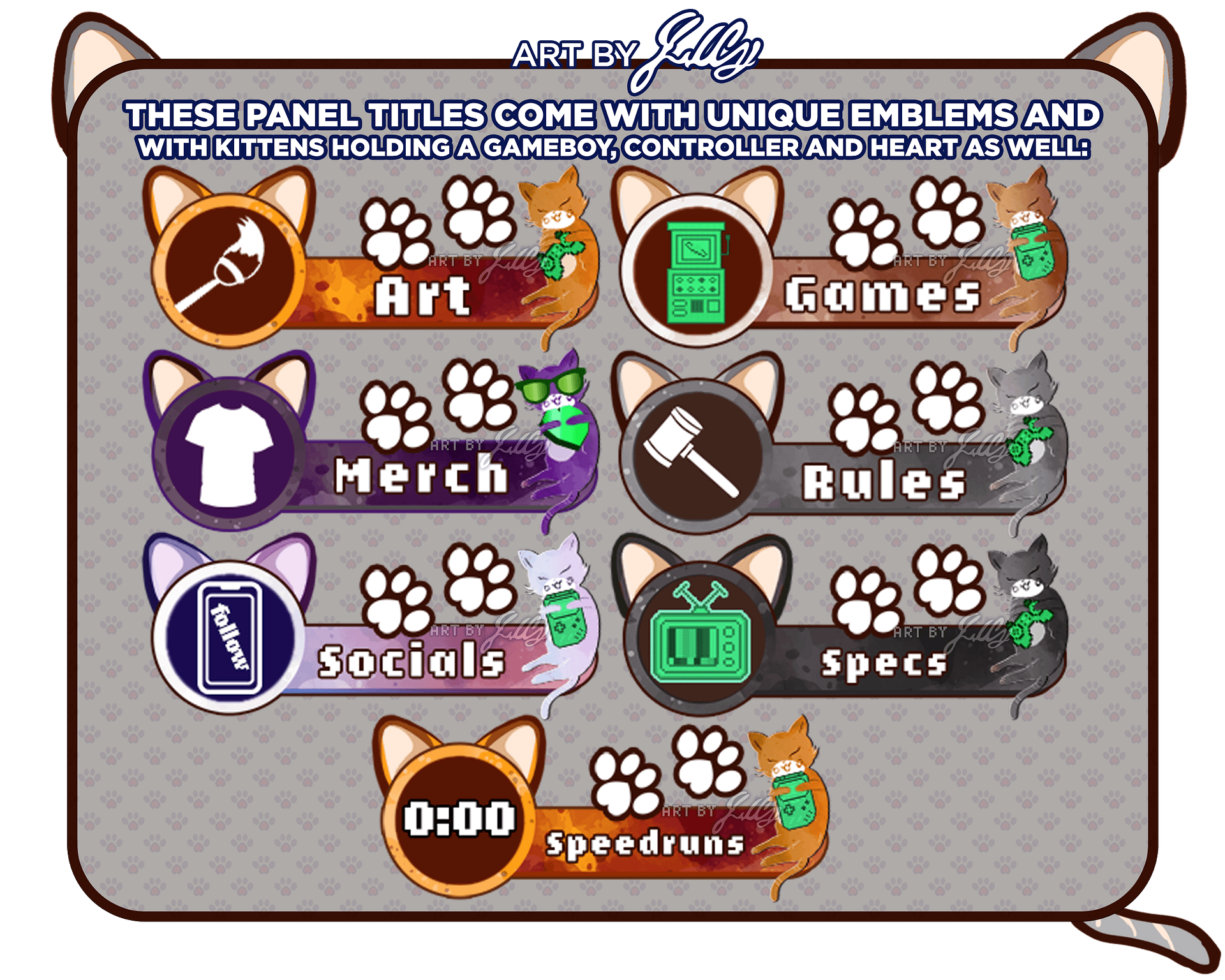 Gaming Kitty Streamer Panels product image (4)