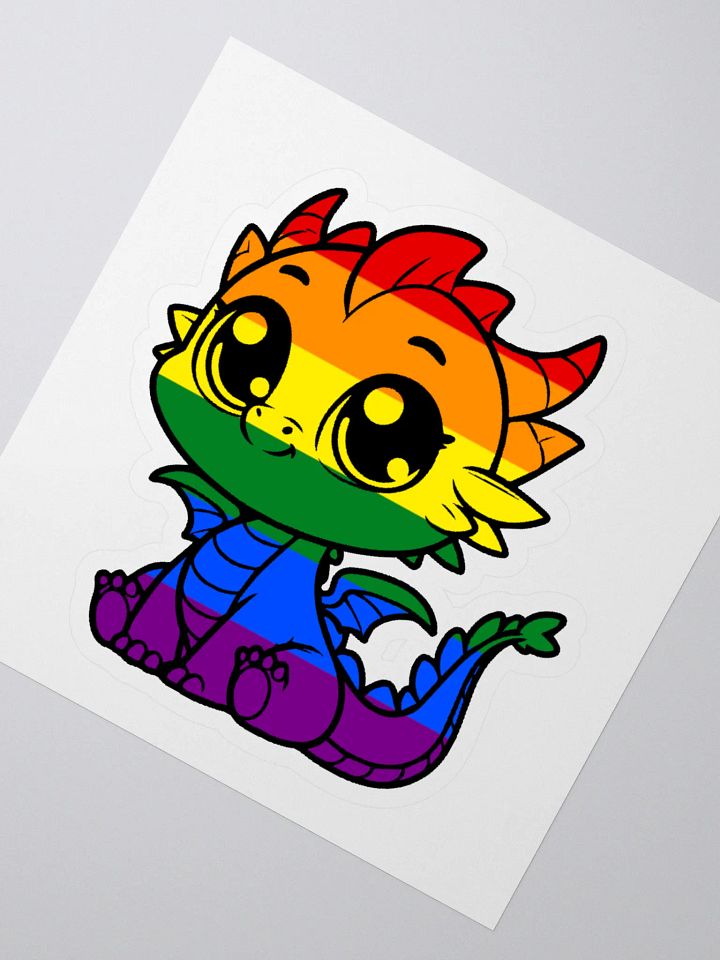 Rainbow Pride Dragon Sticker product image (2)