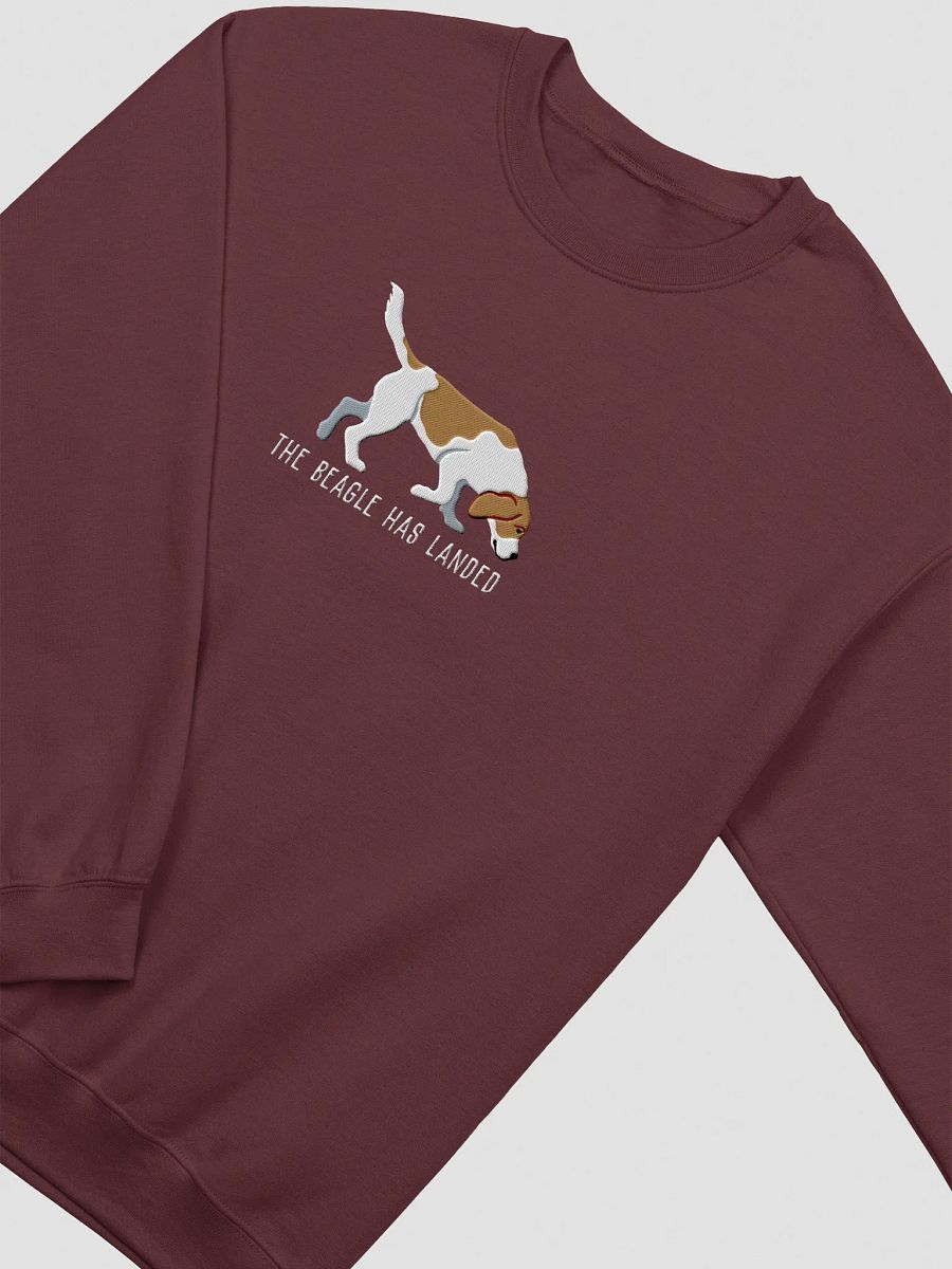 The Beagle Has Landed Sweatshirt (Embroidered) of a Beagle(Lemon) product image (9)