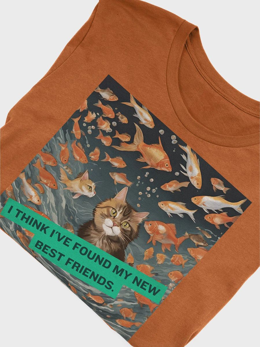 Feline Friendship Goldfish T-Shirt product image (19)