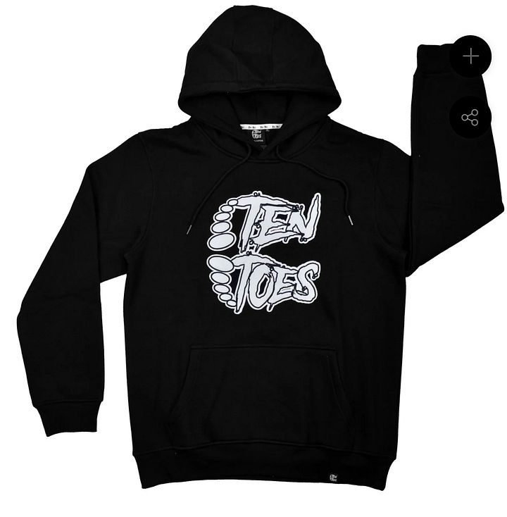 Ten Toes Hoody (Large Logo) product image (1)