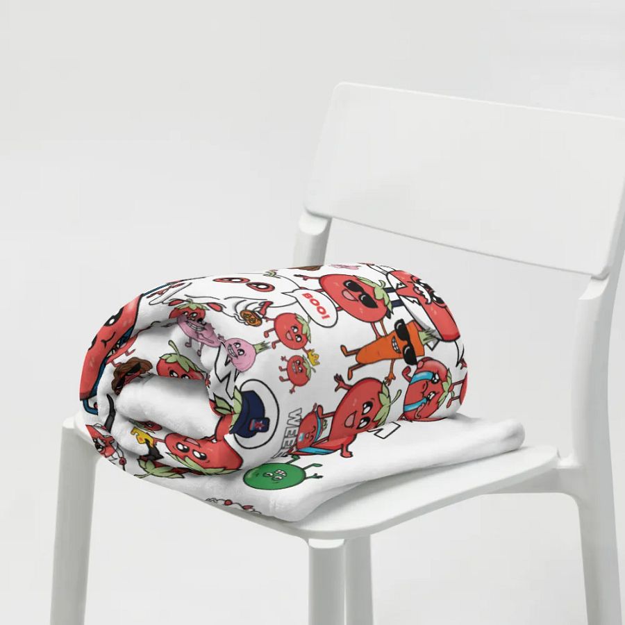 Tomato CONJUCTION Blanket| Space Tomato Gaming Throw Blanket product image (7)
