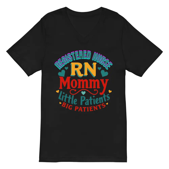 RN Mommy Little Patients Big Patients V-Neck Tee product image (3)