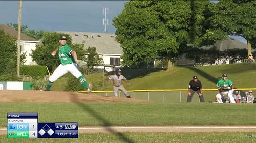 @_.toby7 blasts a 3-run homer of his own to tie the ball game for the@londonmajors in Welland at 4-4