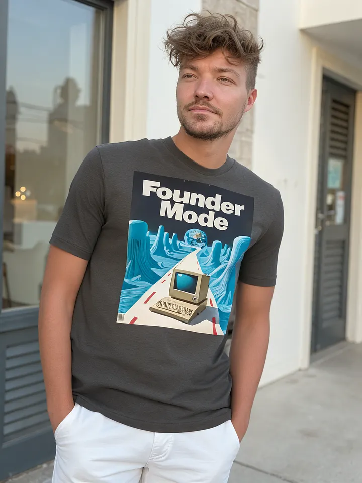 founder mode (front) retro t-shirt (100% cotton) product image (1)