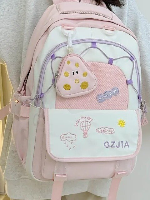 Simple And Lightweight Large Capacity Contrast Color Backpack - VIA Onlineshop product image (1)