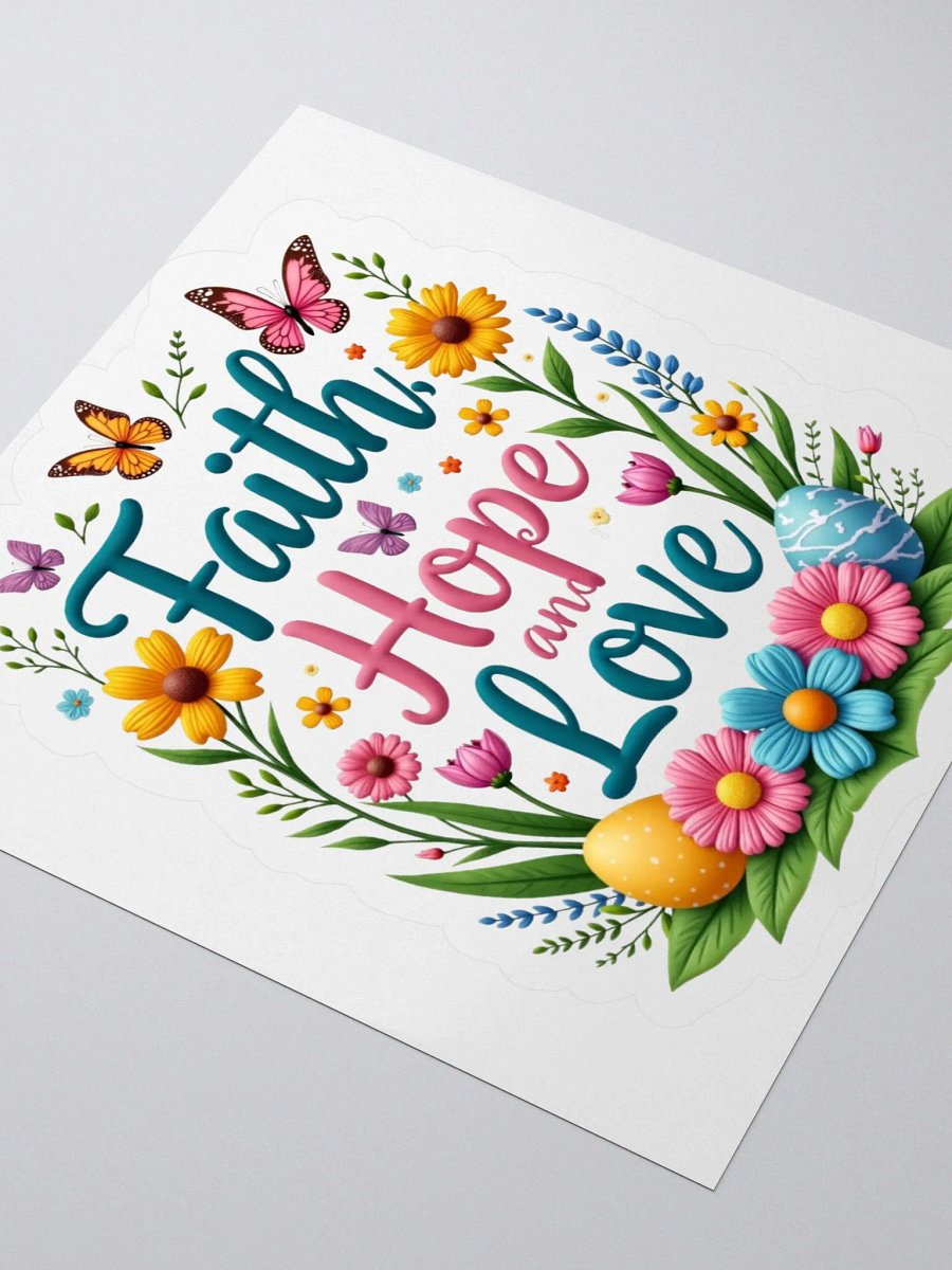 Faith, Hope, and Love Floral Stickers product image (8)