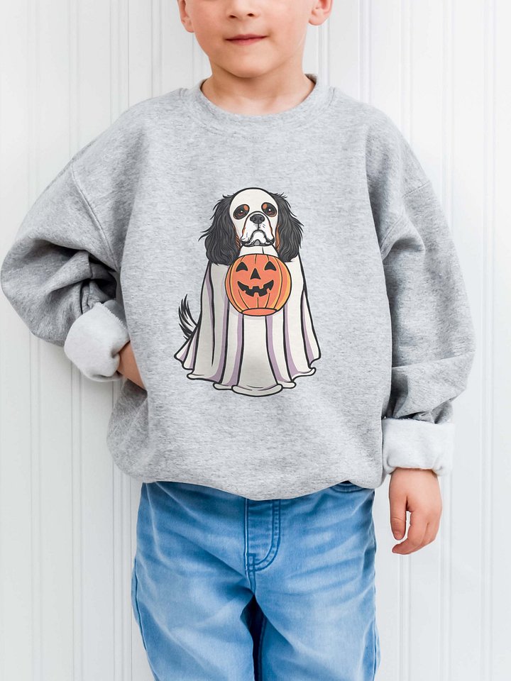 Halloween Cavalier King Charles Spaniel(Tricolor) Youth Sweatshirt product image (1)