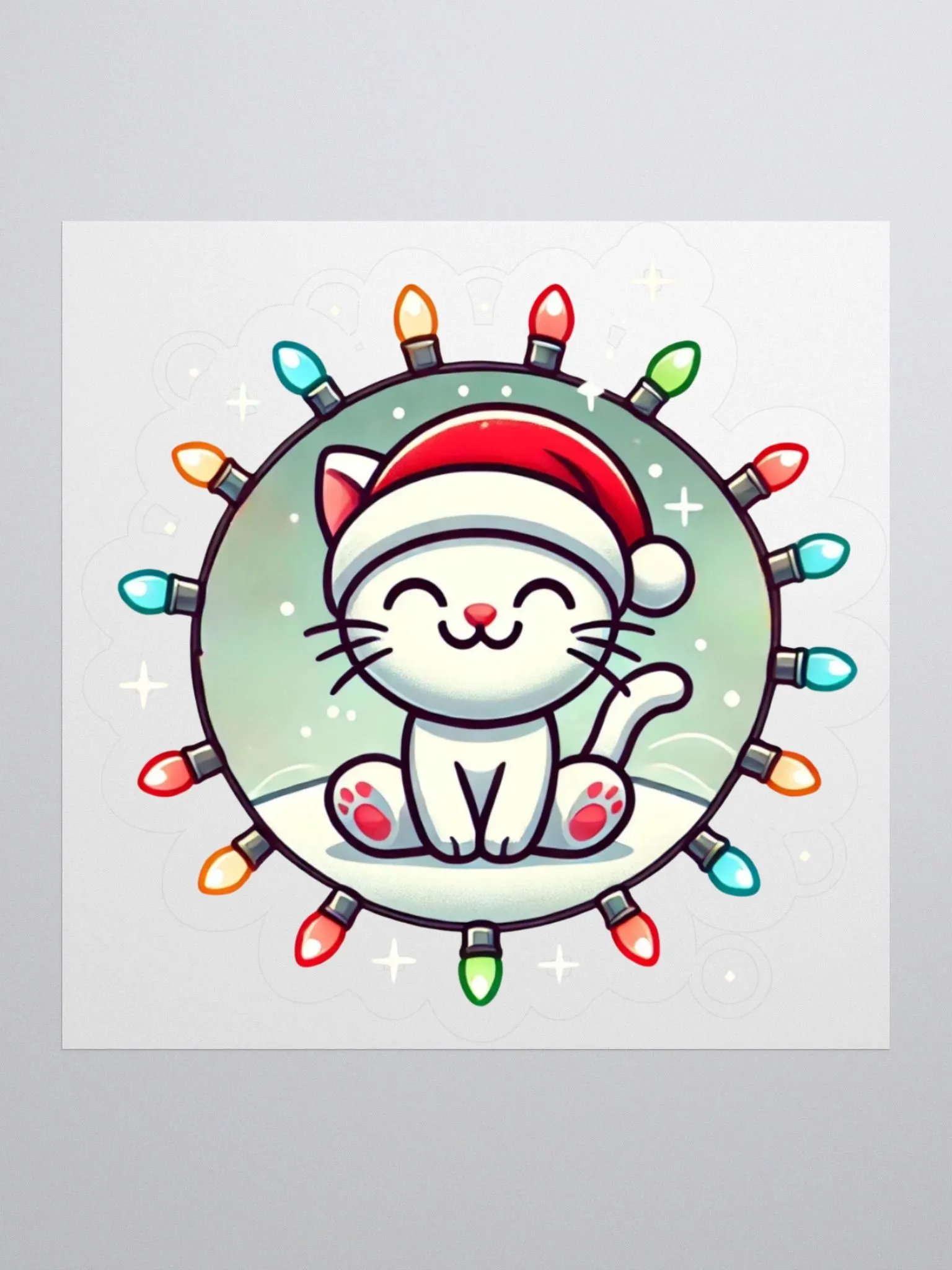 Merry Catmas Lights Sticker product image (2)