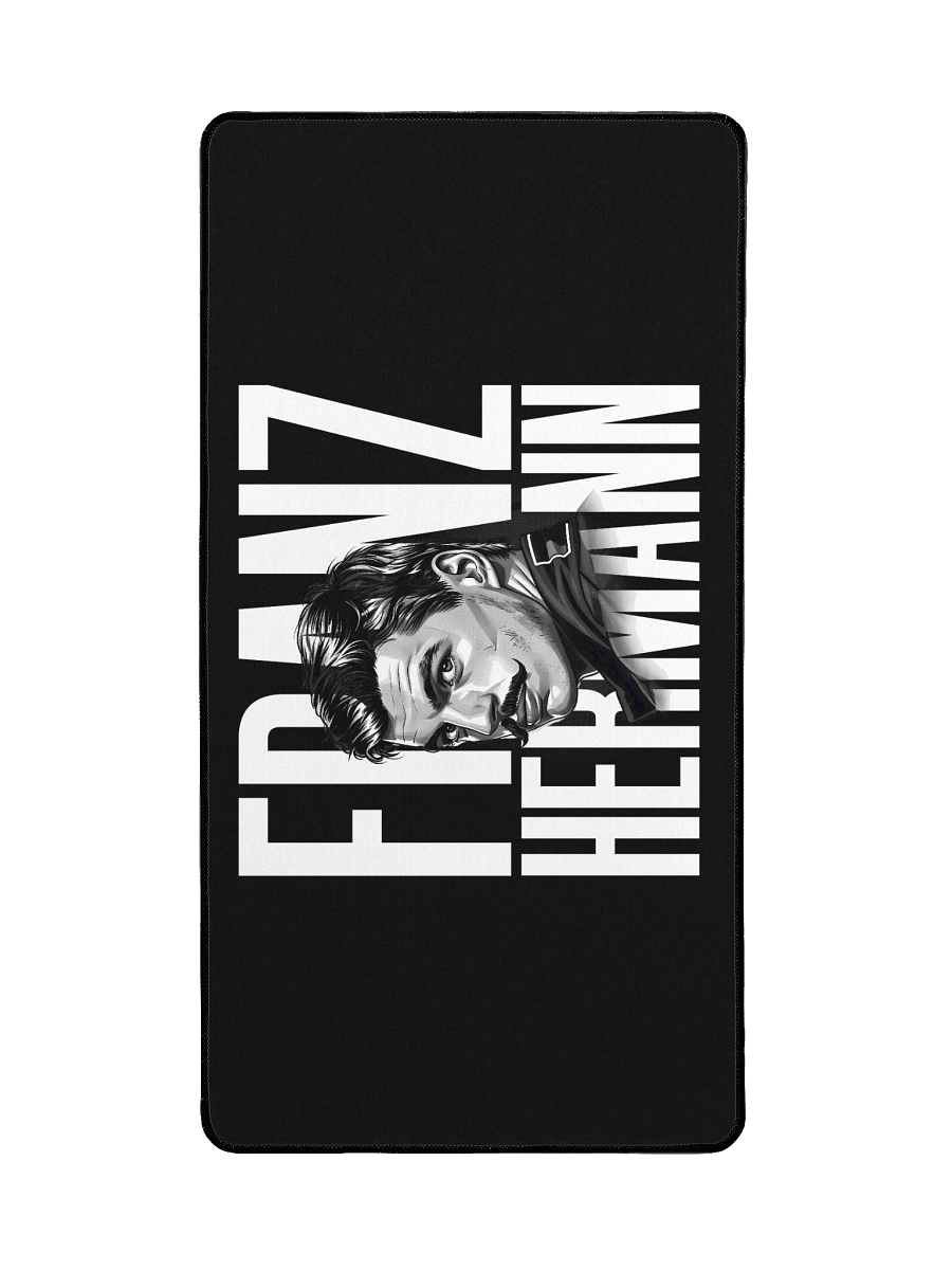 Franz Hermann Max Verstappen Meme Desk Mat - F1 Nürburgring Legend Black & White Art product image (2)