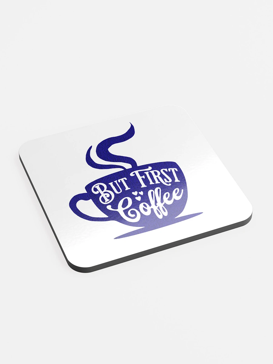 But First Coffee Glossed Cork Coaster product image (1)