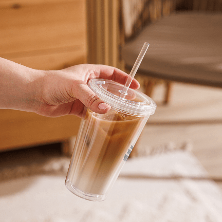 Double Wall Clear Plastic Tumbler - Black product image (10)