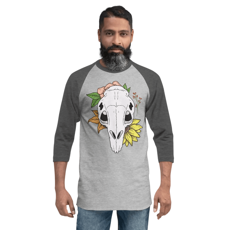 Capy Skull Raglan Tee product image (7)