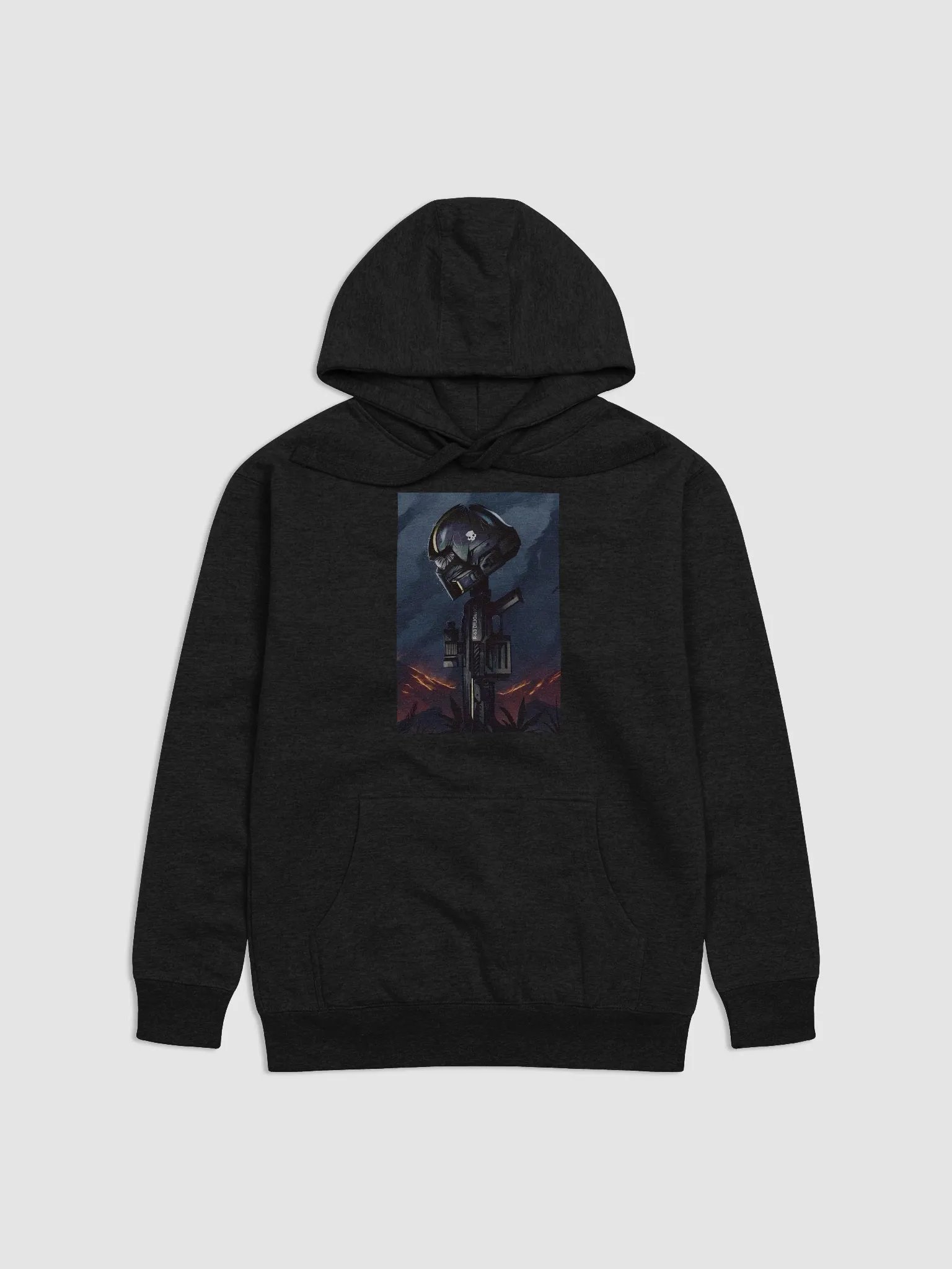 Helldivers 2 Helmet On A Gun Hoodie product image (7)