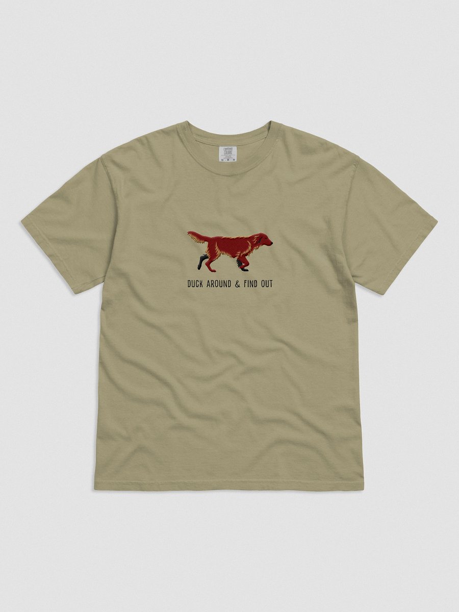 Duck Around and Find Out T-Shirt(Embroidered) of a Flat-Coated Retriever(Chocolate) product image (11)