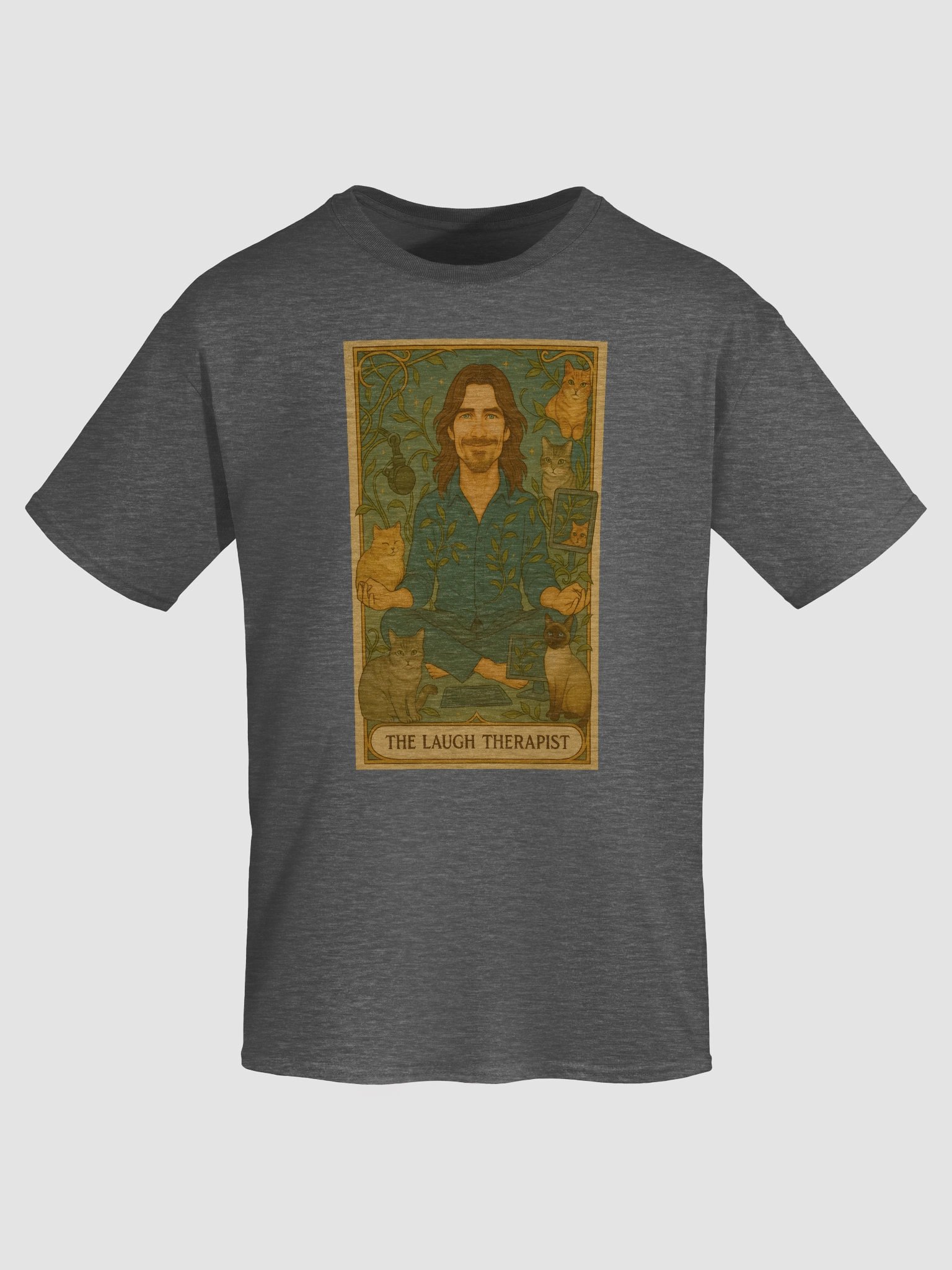 Tarot Card - The Laugh Therapist - Lunch Therapy on the back - Unisex Ultra Cotton Tee product image (55)