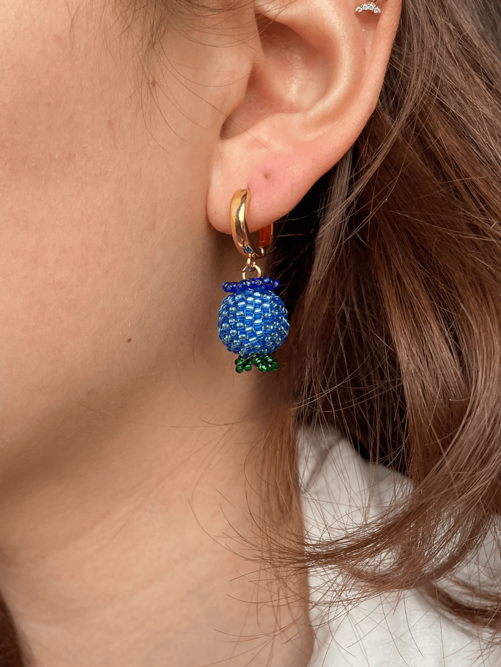 Blueberry Beaded Earrings product image (3)