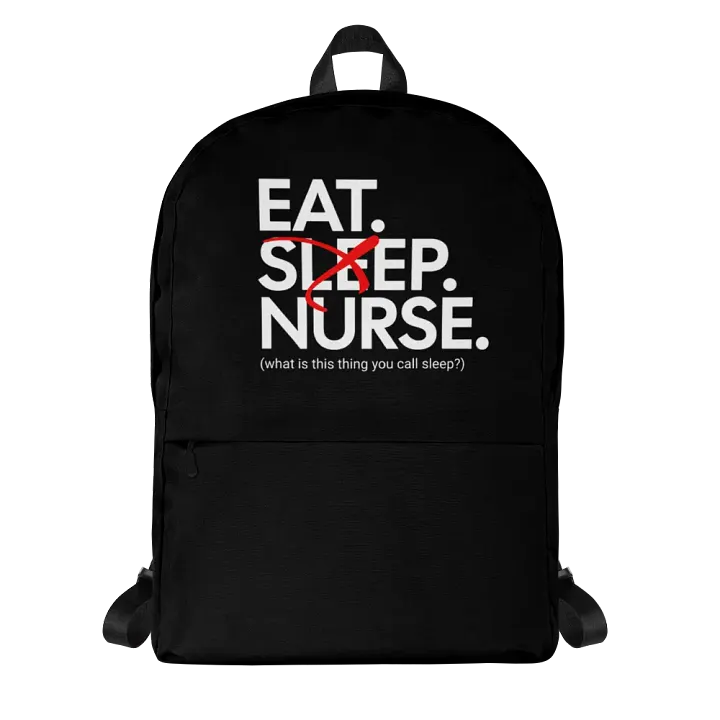 Eat Sleep Nurse Backpack (Medium/Black) product image (1)
