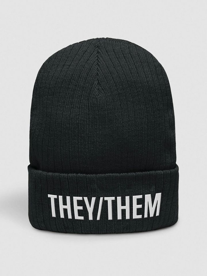 Eco-Friendly Atlantis Ribbed Beanie They/Them product image (1)
