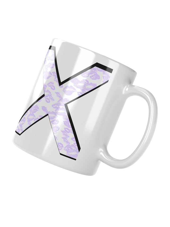 White X Lilac Lipstick Kisses | Glossy White Mug product image (6)