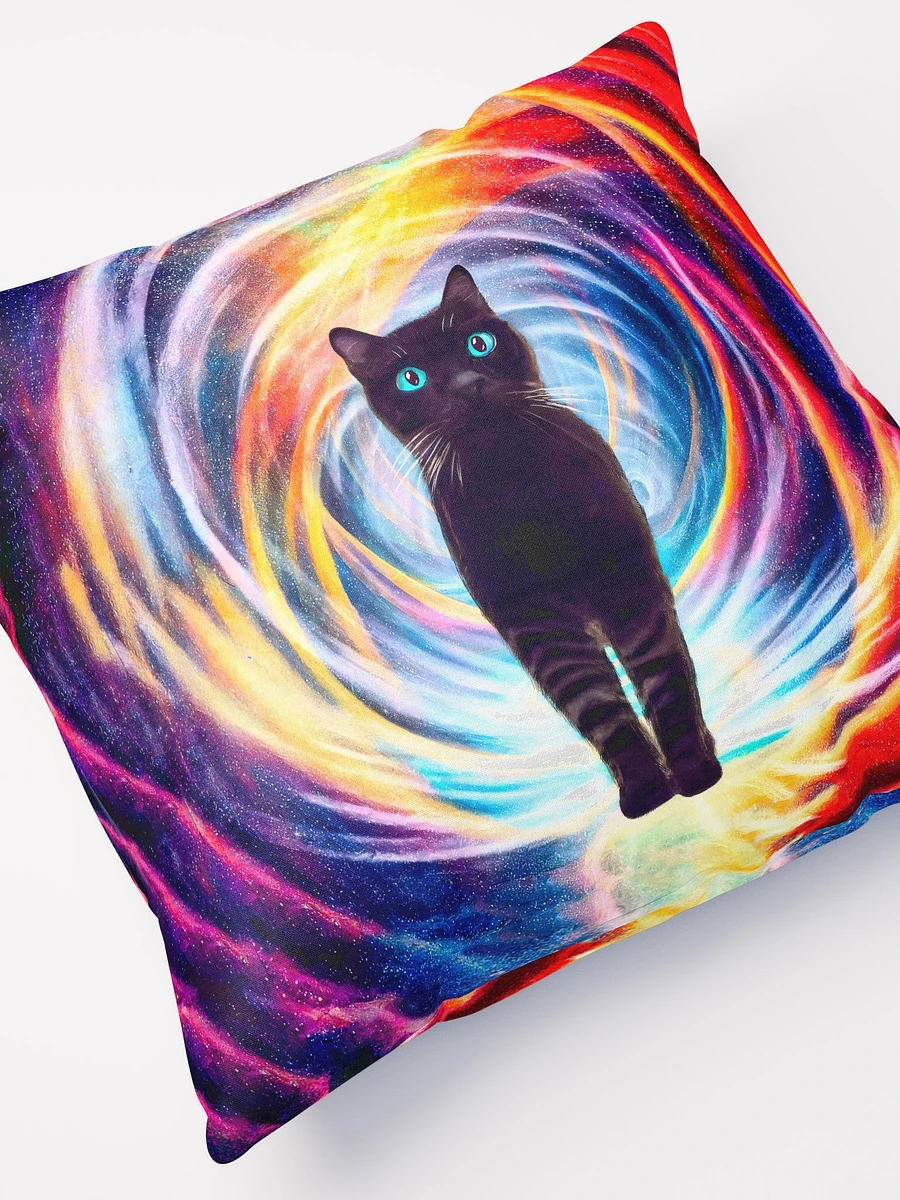 Cosmic Kitty - Black Cat Throw Pillow product image (5)