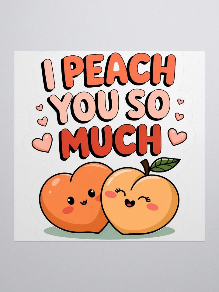 I Peach You So Much Valentines Stickers product image (1)