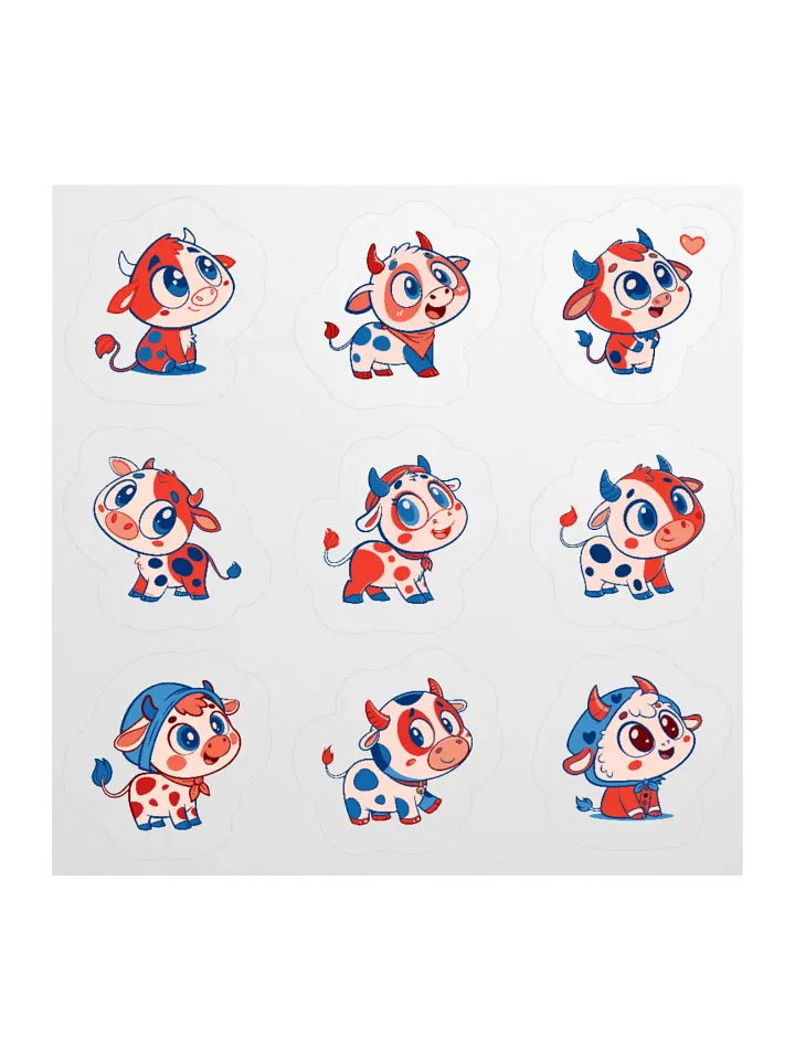 Whimsical Cow Collection Stickers product image (2)