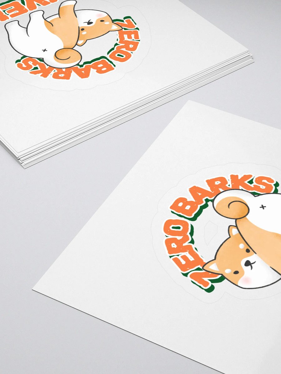 Zero Barks Given Dog Kiss Cut Stickers product image (12)