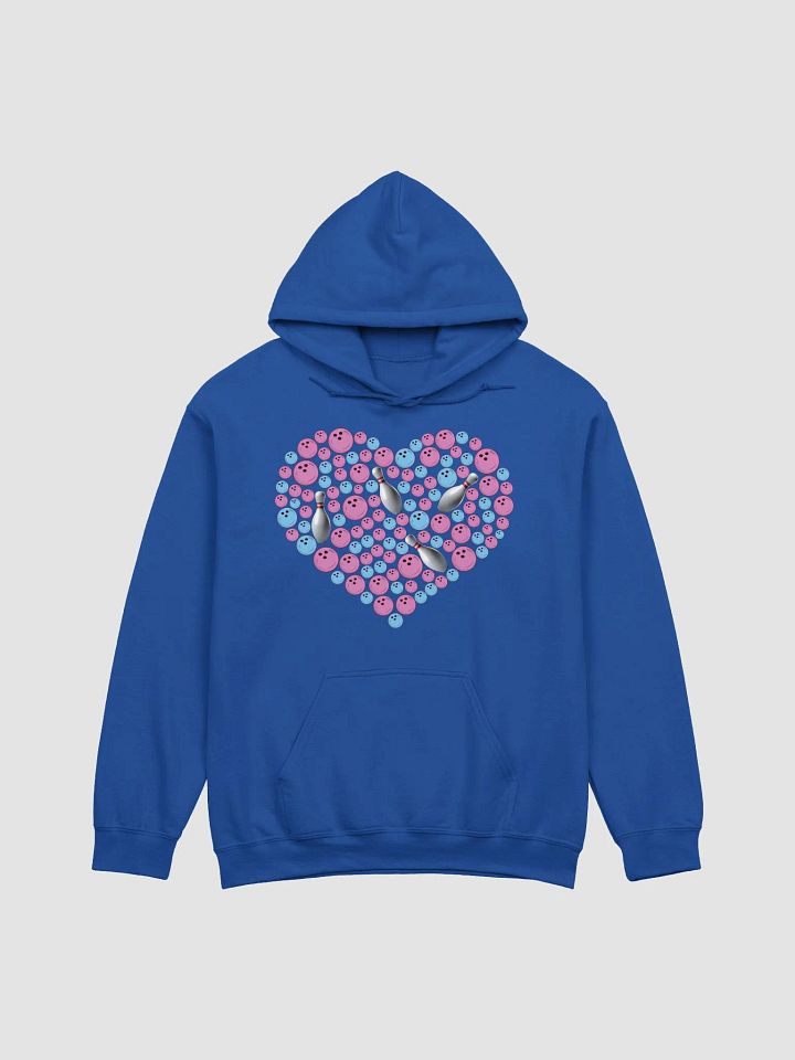Pure Heart Bowling Pink And Blue Strike of Love Bowling Heart Hoodie product image (15)
