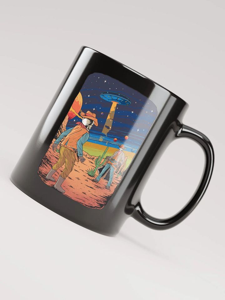 Skeleton Space Cowboys Black Glossy Mug product image (1)