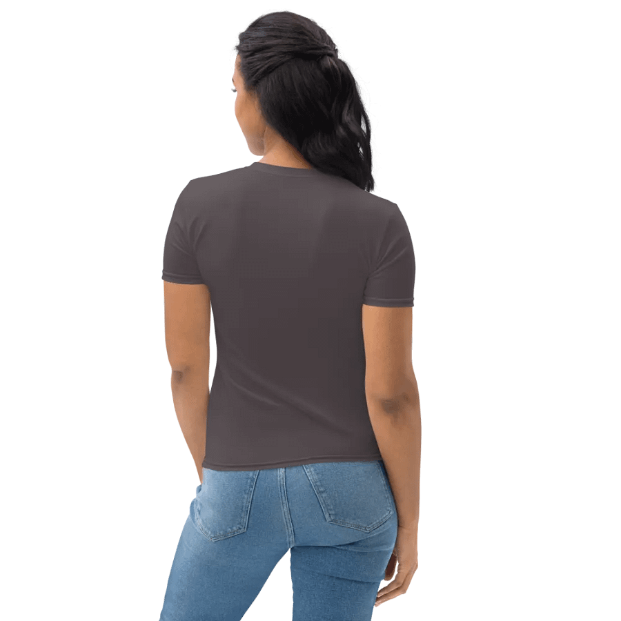 Plain Dark Brown True Summer Women's Crewneck Polyester Heavyweight Premium T-Shirt by Treasure Pie product image (8)