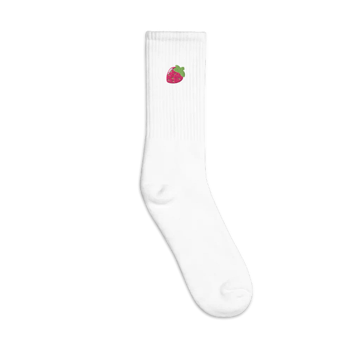 Strawberry Bliss Embroidered Socks product image (1)